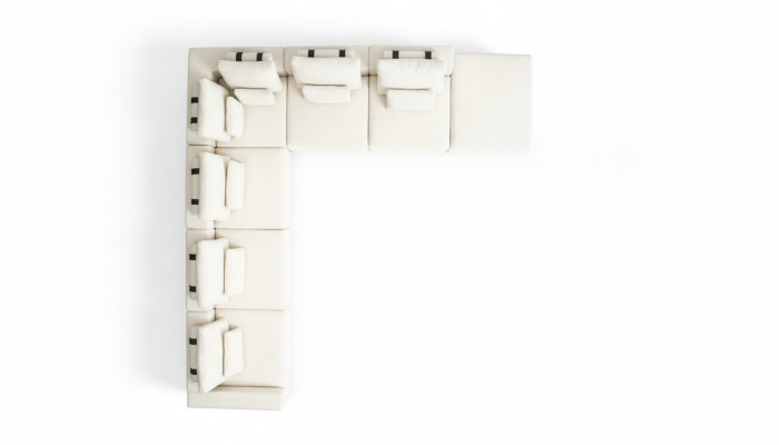 Weiße Wohnlandschaft Wohnzimmer L-Form Sofa Polster Designer Möbel Stil