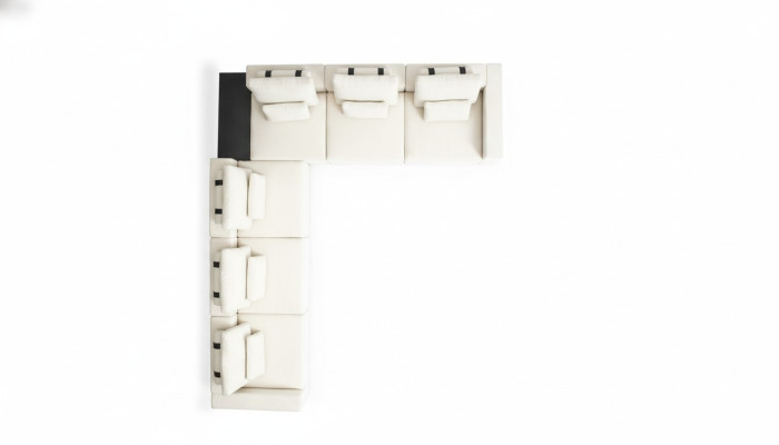 L-Form Weiße Couch Wohnzimmerkombination Ecksofaset Eckcouchgruppe