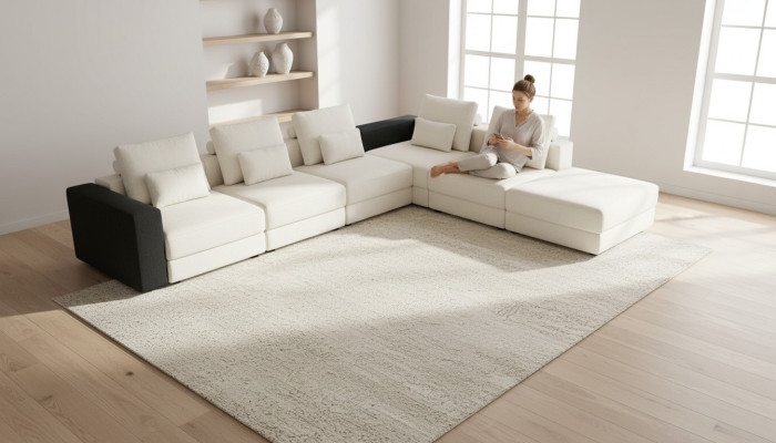 Ecksofa Set L-Form Sofa Couch Design Polstersofa Modulares Sofasystem