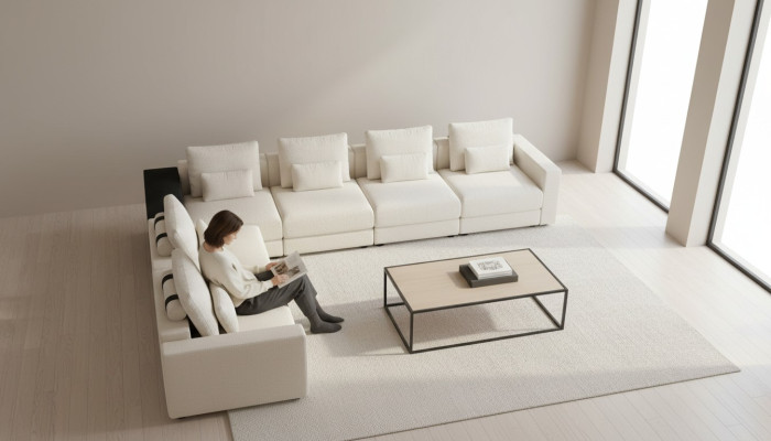 Stoffsofa Ecksofa L-Form Couch Polstermöbel Relaxsofa Großes Sofa