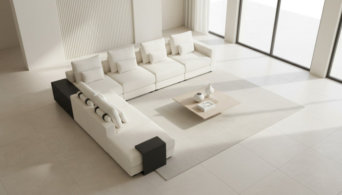 Luxus Wohnzimmerecke Wohnlandschaft Stoff Sofa Couchen Modern