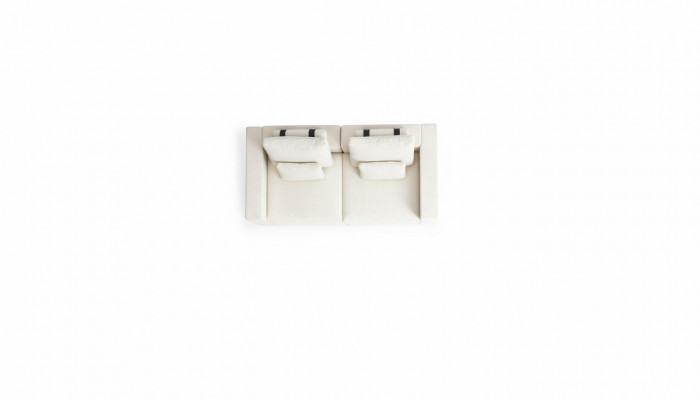 Weißes Polstersofa Moderne Couch Dreisitzer Textilöbel Holzgestell Neu