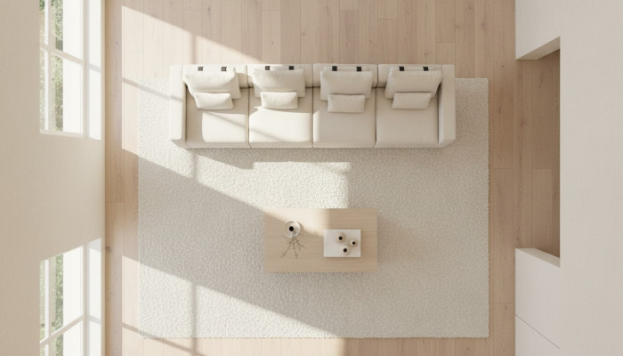 Weißer Sechssitzer Luxus Textil Sofas Wohnzimmer Moderne Sitzgruppe