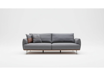Graues Polstersofa Moderner Dreisitzer Wohnzimmer Textilsofa Luxus Neu
