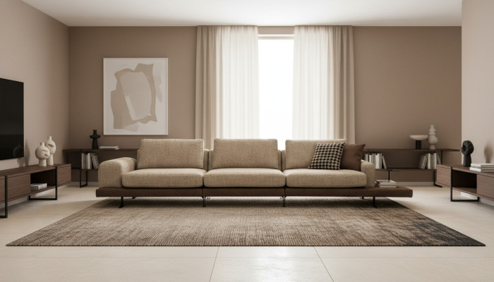 Sofa 4 Sitzer Luxus Polstersofa Neu Design Textil Wohnzimmer Modern