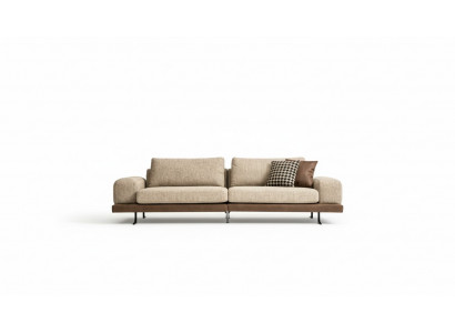 Beiges Sofa Luxus Dreisitzer Moderner Stil Wohnzimmer Couch Polstermöbel