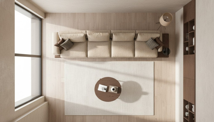 Sofa 6 Sitzer Couch Polster Textil Luxus Wohnzimmer Modern Möbel Stoff