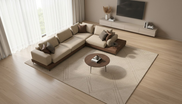 L-Form Sofa mit Ablageflächen Wohnzimmermöbel Couch Sofas Polstermöbel