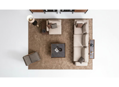 Sofa Set Wohnlandschaft Ecksofa Garnitur Stoffgarnitur Textil Sofas