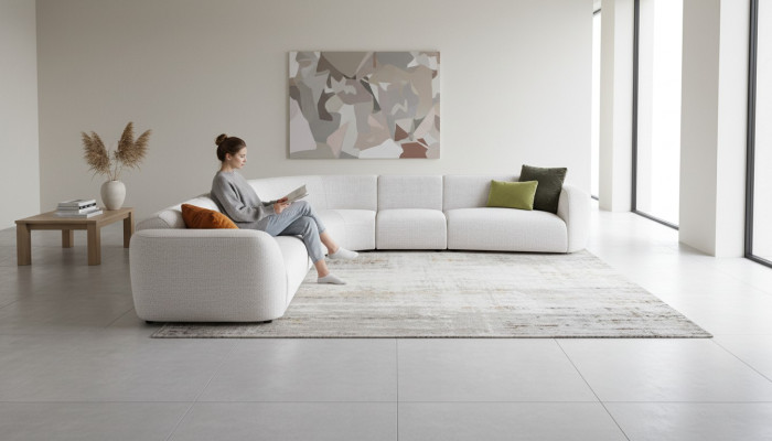 Eckcouchgarnitur Modernes Designer L-Form Sofa Couch Wohnzimmermöbel