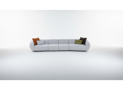 Wohnzimmer Sofa Sechssitzer Polstermöbel Luxus Designer Couch Stoff