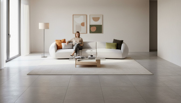 Polstermöbel Sechssitzer Wohnzimmer Couch Textil Sofas Moderne Möbel
