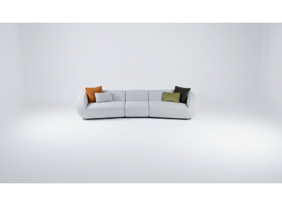 Polstermöbel Sechssitzer Wohnzimmer Couch Textil Sofas Moderne Möbel