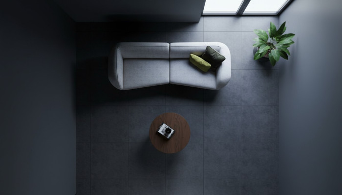 Designer Graues Sitzsofa Polstermöbel Wohnzimmer Modern Viersitzer Neu