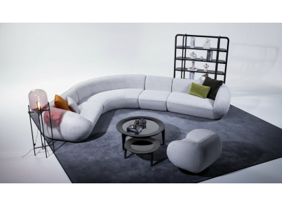 Graue Ecksofagarnitur Wohnzimmer Polstersofa Luxus Ecksofagruppe Sofa