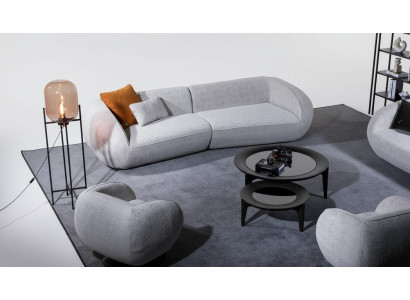 Graue Luxus Sofagarnitur Viersitzer Sessel Luxus Couchen Textilmöbel