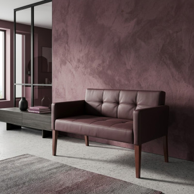 Rosa Zweisitzer Couch Arbeitszimmer Sofa Büromöbel Set Sofa Sitzmöbel