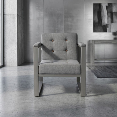 Grau Sessel Textil Möbel Arbeitszimmer Büromöbel Neu Sitz