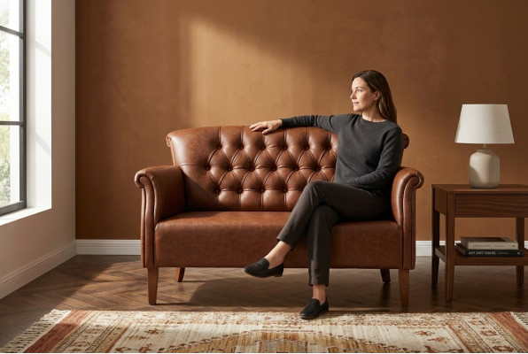 Chesterfield Zweisitzer Arbeitszimmer Sitzer Polstermöbel Luxus Design