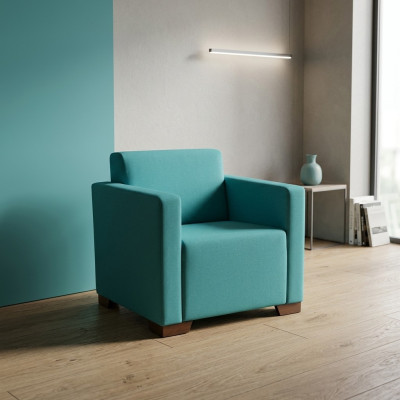 Sessel Arbeitszimmer Blau Sitz Büro Möbel Polstersessel Neu Textil