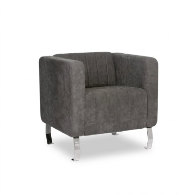 Grau Sessel Modern Design Möbel Arbeitszimmer Neu Büro Textil