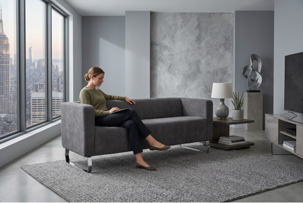 Moderner Dreisitzer Luxus Couch Büromöbel Textilsofas Sitzgruppe