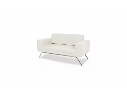 Weißer Luxus Zweisitzer Luxus Couch Textil Stoff Büroeinrichtung Möbel