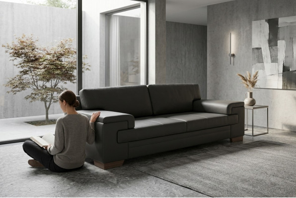 Luxus Schwarzes Sofa Büromöbel Polstersofas Moderne Designer Couchen