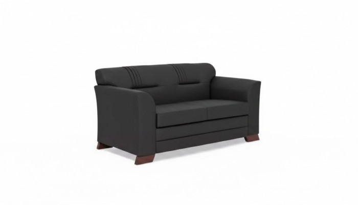 Schwarzer Zweisitzer Moderne Office Möbel Polster Sofas Arbeitszimmer