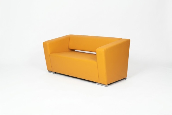 Gelbes Sofa Luxus Zweisitzer Couch Büro Office Einrichtung Textilmöbel