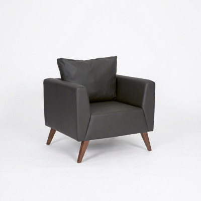 Schwarz Sessel Design Polster Sitz Arbeitszimmer Büro Office Neu