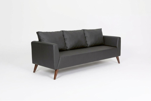 Designer Sofa Schwarze Couch Büromöbel Luxus Arbeitszimmermöbel