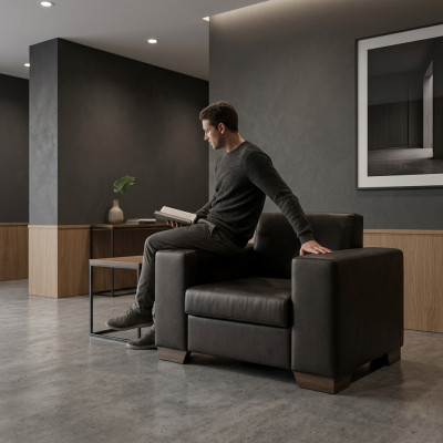 Sessel Modern Design Polstersessel Arbeitszimmer Büro Office Möbel