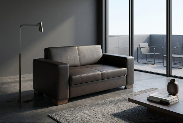 Zweisitzer Arbeitszimmermöbel Schwarz Büroeinrichtung Luxuriöse Sofa