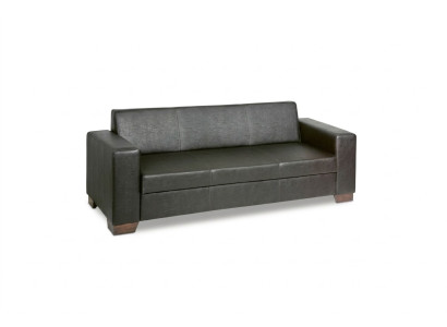 Schwarzer Büro Dreisitzer Arbeitszimmer Sofa Luxus Couch Polstermöbel