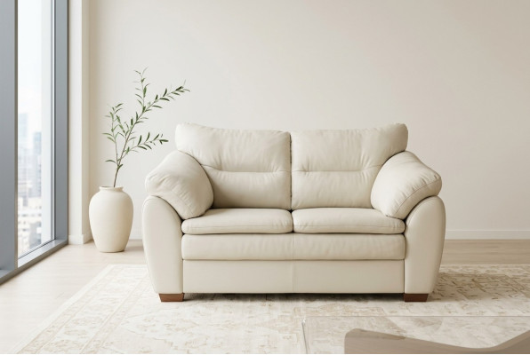Weiße Designer Zweisitzer Couch Luxus Büromöbel Polstermöbel Modern