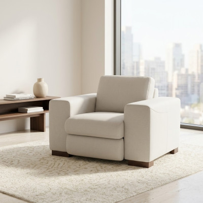 Modern Sessel Weiß Büro Office Arbeitszimmer Textil Möbel Neu