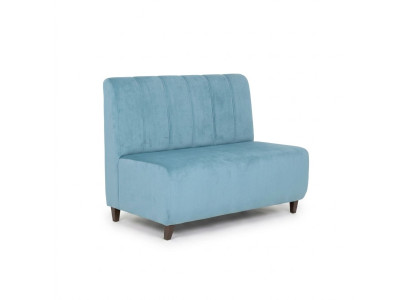 Blauer Zweisitzer Arbeitszimmer Sofa Textilcouch Moderne Sitzmöbel