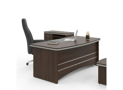 Brauner Schreibtisch Büro Möbel Designer Cheftisch Arbeitszimmer Tisch