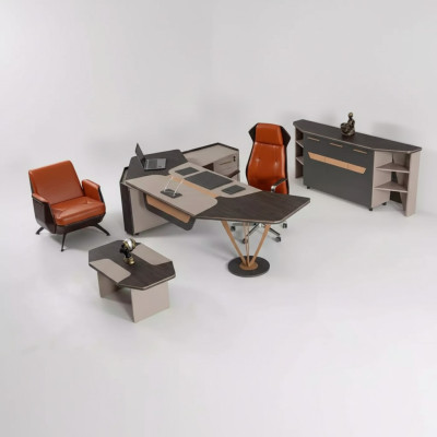 Büro für Kanzlei Praxis Office Komplette Einrichtung Schrank Tisch 3tlg