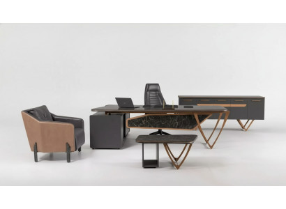 Designer Schreibtisch Büro Einrichtung Luxus Klasse Eckschreibtisch 3tlg