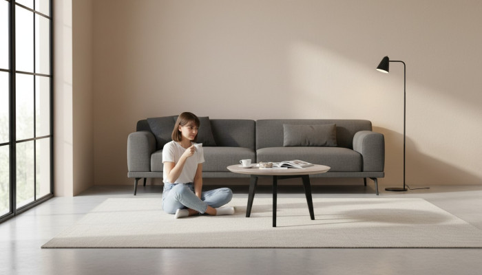 Designer Holzmöbel Couchtisch Arbeitszimmer Modern Rund Tisch Büromöbel