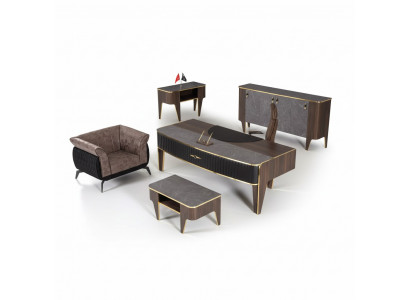 Luxus Schreibtisch Büro Set 4 tlg. Schrank Tisch Schreibtisch Couchtisch 4tlg