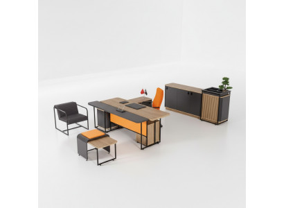 Arbeitszimmer Schreibtisch Büroausstattung Büroschrank Luxus Couchtisch