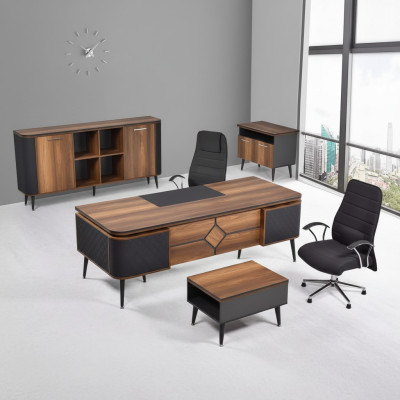 Büro für Office Kanzlei Praxis Komplette Einrichtung Schrank Tisch 3tlg