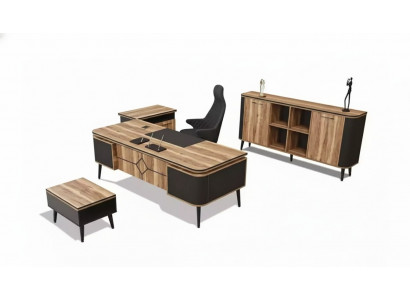 Büroschrank Braun Arbeitzimmer Büro Office Möbel Schrank Regal Designer