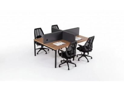 Arbeitszimmermöbel Schreibtischgarnitur Office Möbel Bürotisch Tisch Holz