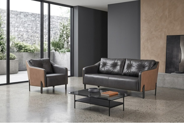Sessel Arbeitszimmer Sitz Moderner Design Büro Polstersessel Textil Möbel