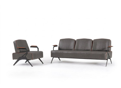 Sofa Set 2 Luxus Möbel Sofagarnitur Dreisitzer Arbeitszimmer Einrichtung 3+1