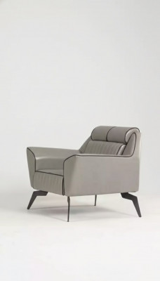 Luxus Sessel Arbeitzimmer Grau Sitz Einrichtung Neu Polstersessel